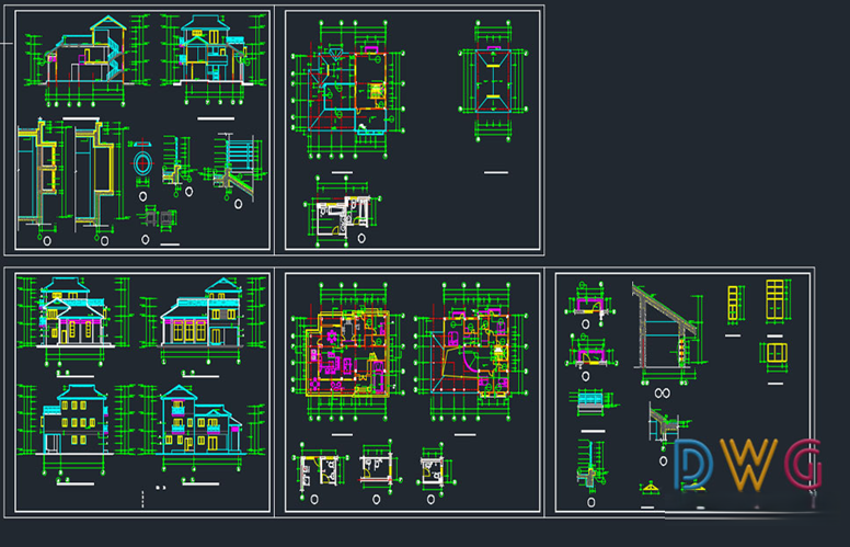 دانلود فایل اتوکد ویلای لوکس تعطیلات DWG | Luxury Villa Holidays DWG Project برای AutoCAD